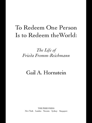 Cover image: To Redeem One Person Is to Redeem the World 9780684827926