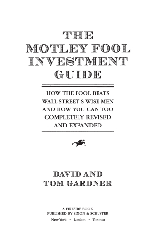 Cover image: The Motley Fool Investment Guide 9780743201735