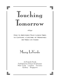 Cover image: Touching Tomorrow 9780684873800