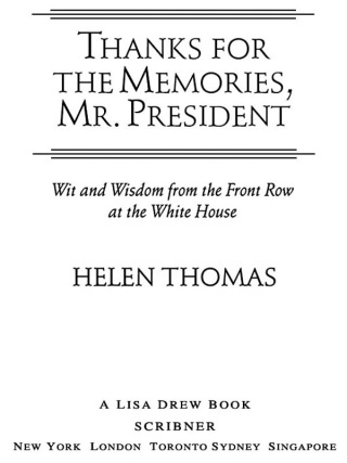 Cover image: Thanks for the Memories, Mr. President 9780743202268