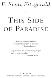 Cover image: This Side of Paradise 9781439198988