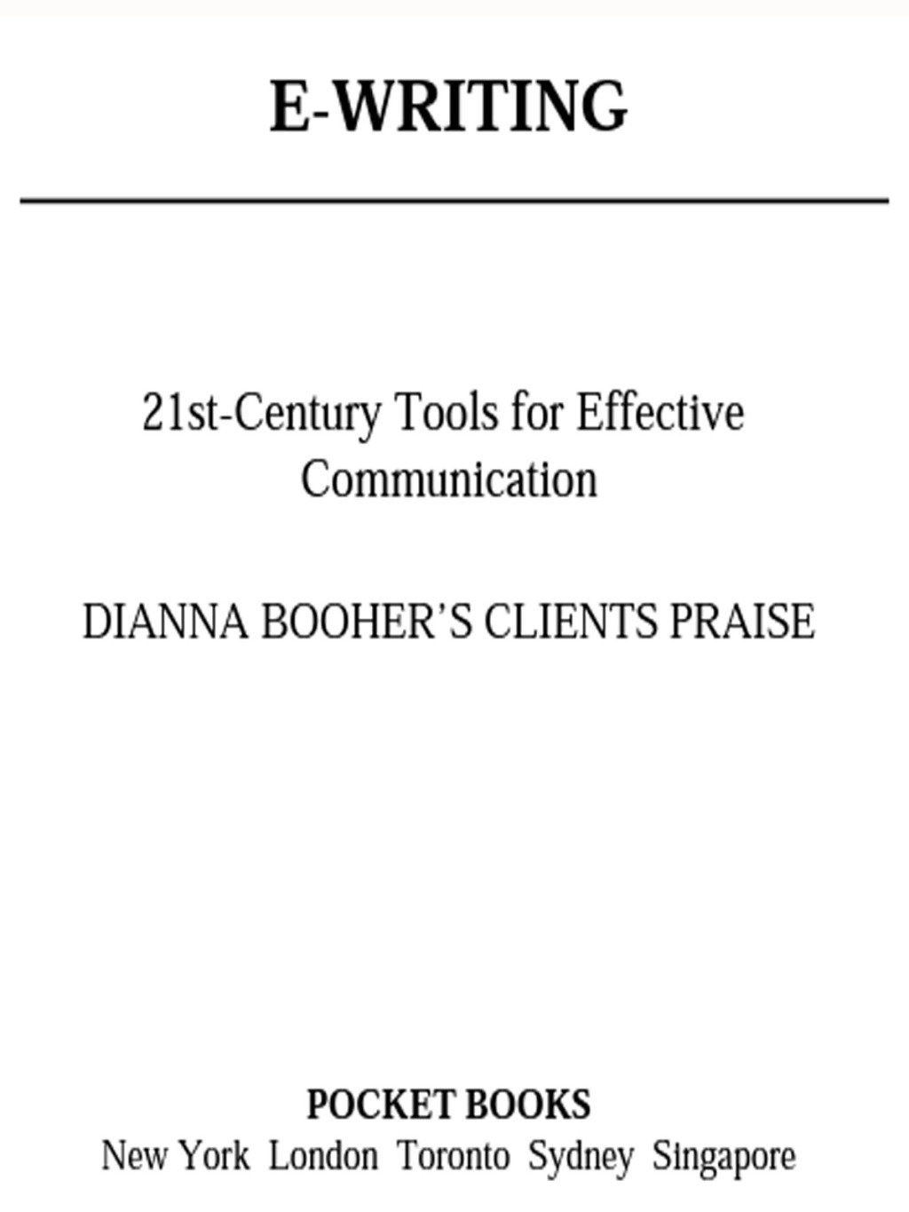E-Writing 21st-Century Tools for Effective Communication