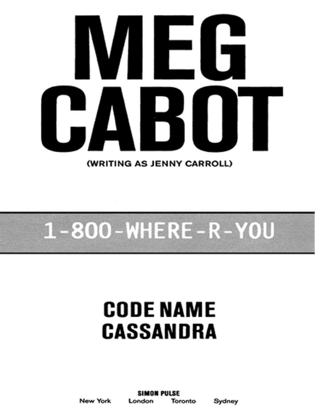 Code Name Cassandra (eBook)