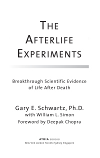 Cover image: The Afterlife Experiments 9780743436595