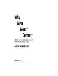 Cover image: Why Men Won't Commit 9780743445702