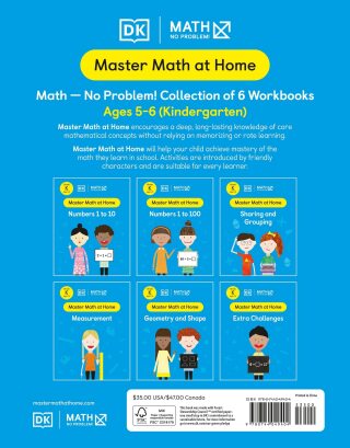 Cover image: Math - No Problem! Collection of 6 Workbooks, Kindergarten Ages 5-6 9780744049404