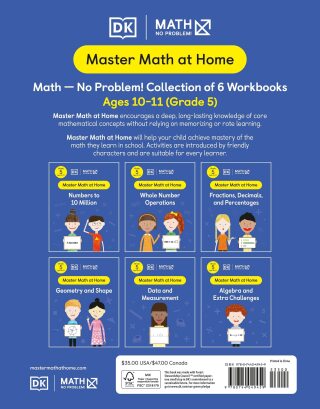 Cover image: Math - No Problem! Collection of 6 Workbooks, Grade 5 Ages 10-11 9780744049459