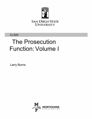 Cover image: The Prosecution Function: Volume I 9780744234954