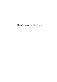 Cover image: The Culture of Markets 1st edition 9780745647456