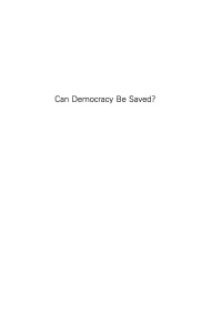Titelbild: Can Democracy Be Saved?: Participation, Deliberation and Social Movements 1st edition 9780745664606