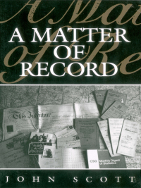 Cover image: A Matter of Record 1st edition 9780745600307