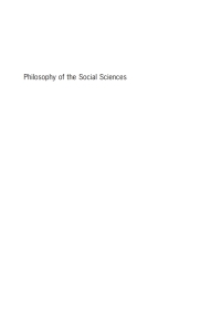 Cover image: Philosophy of the Social Sciences 1st edition 9780745622477