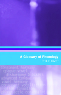 Imagen de portada: A Glossary of Phonology 9780748622344