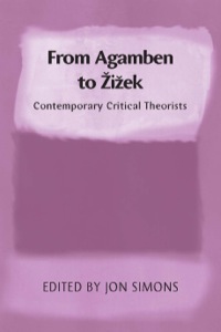 Omslagafbeelding: From Agamben to Zizek: Contemporary Critical Theorists 9780748639748