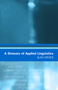 Imagen de portada: A Glossary of Applied Linguistics 9780748618545