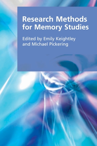 Imagen de portada: Research Methods for Memory Studies 1st edition 9780748645961