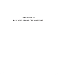 表紙画像: Introduction to Law and Legal Obligations 2nd edition 9781845860684