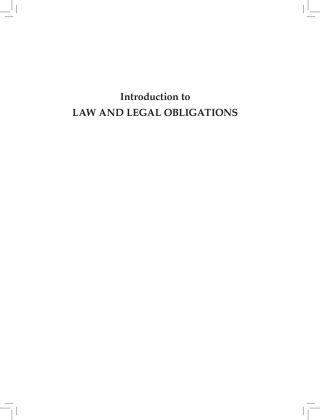 Cover image: Introduction to Law and Legal Obligations 2nd edition 9781845860684