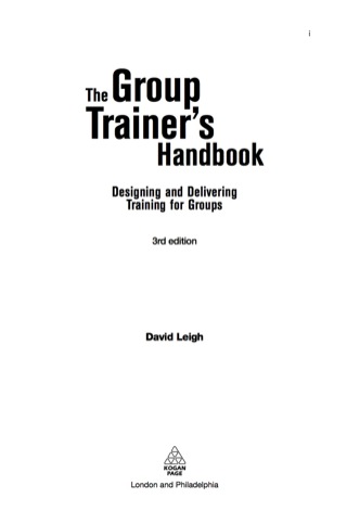 Cover image: The Group Trainer's Handbook 3rd edition 9780749447441