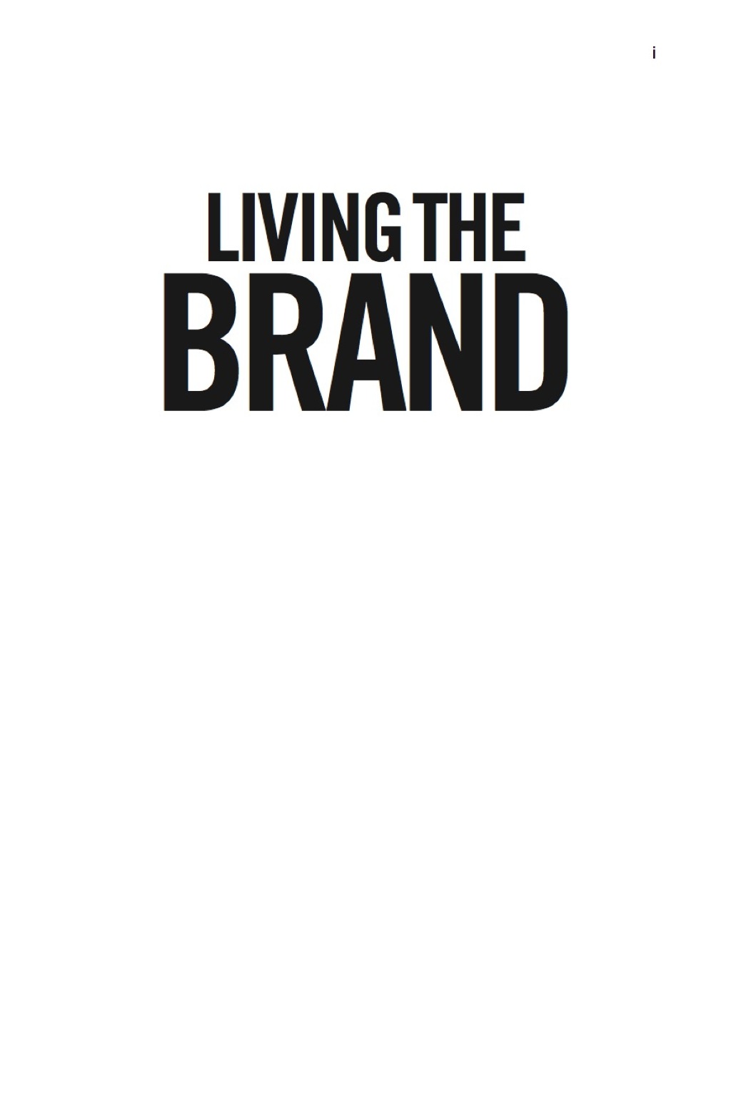 Living the Brand  3rd Edition eBook