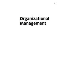 Cover image: Organizational Management 1st edition 9780749468361