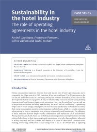 صورة الغلاف: Case Study: Sustainability in the Hotel Industry 1st edition 9780749477097