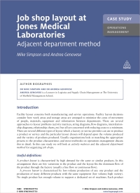 Cover image: Case Study: Job Shop Layout at Jones Medical Laboratories 1st edition 9780749477714