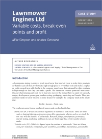 Cover image: Case Study: Lawnmower Engines Ltd 1st edition 9780749477875