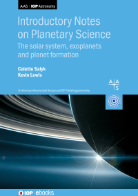 Cover image: Introductory Notes on Planetary Science 9780750322102
