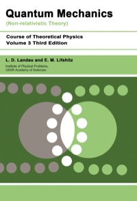 Imagen de portada: Quantum Mechanics: Non-Relativistic Theory 3rd edition 9780750635394