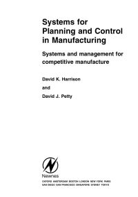 Imagen de portada: Systems for Planning and Control in Manufacturing 9780750649773