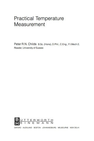 Imagen de portada: Practical Temperature Measurement 9780750650809