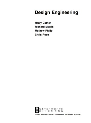 Imagen de portada: Design Engineering 9780750652117