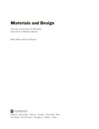 Imagen de portada: Materials and Design: The Art and Science of Material Selection in Product Design 9780750655545