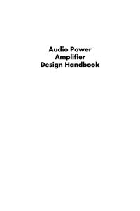 Cover image: Audio Power Amplifier Design Handbook 3rd edition 9780750656368