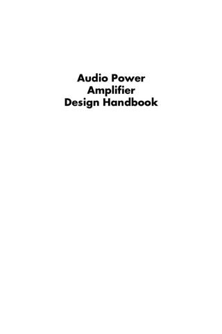 Cover image: Audio Power Amplifier Design Handbook 3rd edition 9780750656368