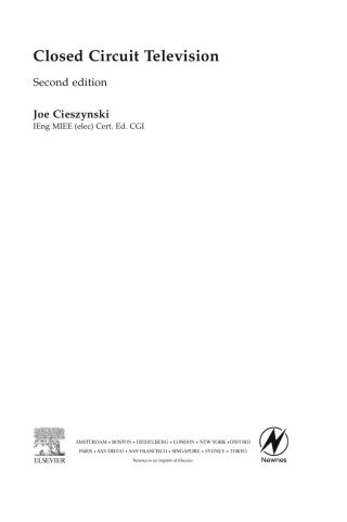 Cover image: Closed Circuit Television: CCTV Installation, Maintenance and Operation 2nd edition 9780750657280