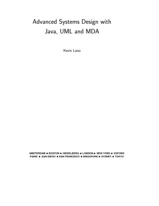 Imagen de portada: Advanced Systems Design with Java, UML and MDA 9780750664967