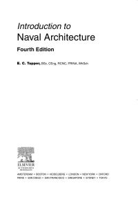 Cover image: Introduction to Naval Architecture: Formerly Muckle's Naval Architecture for Marine Engineers 4th edition 9780750665544