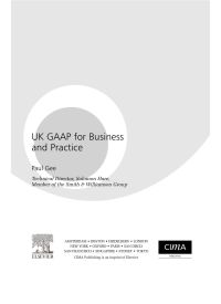 Cover image: UK GAAP for Business and Practice 9780750668736