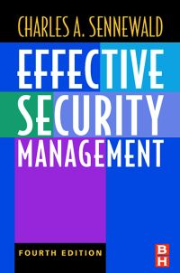 Imagen de portada: Effective Security Management 4th edition 9780750674546