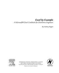 صورة الغلاف: Excel by Example: A Microsoft Excel Cookbook for Electronics Engineers 9780750677561