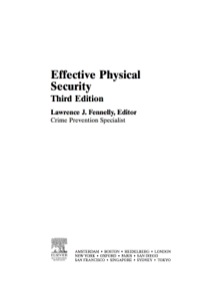 Cover image: Effective Physical Security 3rd edition 9780750677677
