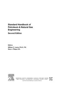 Cover image: Standard Handbook of Petroleum and Natural Gas Engineering 2nd edition 9780750677851