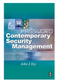 Cover image: Contemporary Security Management 2nd edition 9780750679282
