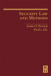 Imagen de portada: Security Law and Methods 9780750679947
