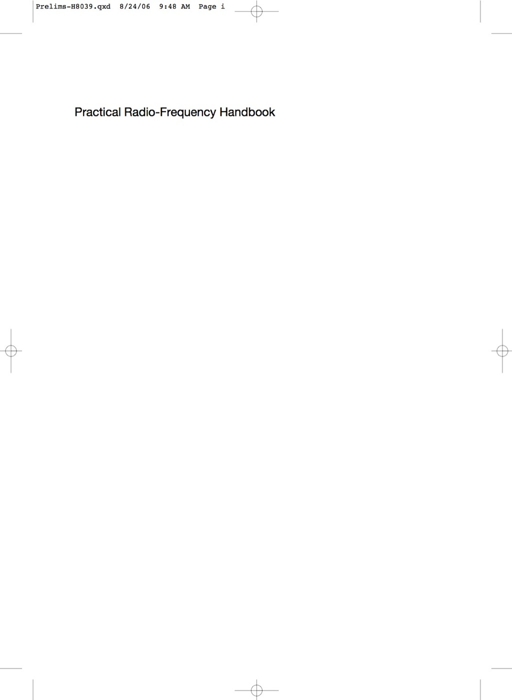 Practical RF Handbook 4th Edition