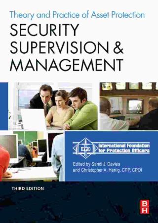 Cover image: Security Supervision and Management: The Theory and Practice of Asset Protection 3rd edition 9780750684361
