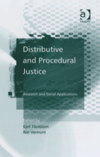 Cover image: Distributive and Procedural Justice: Research and Social Applications 9780754647669