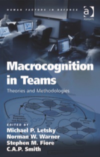 Titelbild: Macrocognition in Teams: Theories and Methodologies 9780754673255